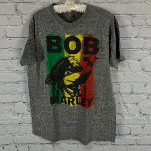 Zion Rootswear Bob Marley Concert Short Sleeve T-Shirt, Size Large, Gray